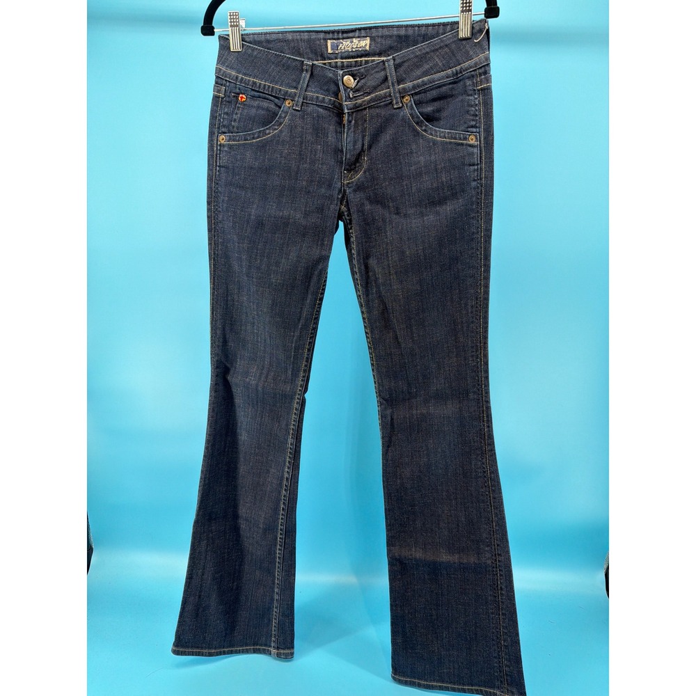 Hudson Signature Bootcut Jeans Dark Wash Flap Pocket Size 27 Made in USA